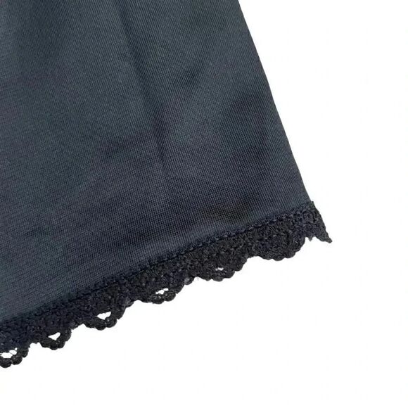 Warner’s Intimate Slip On Lace Elastic Waist Black Underskirt SZ M - Picture 7 of 9